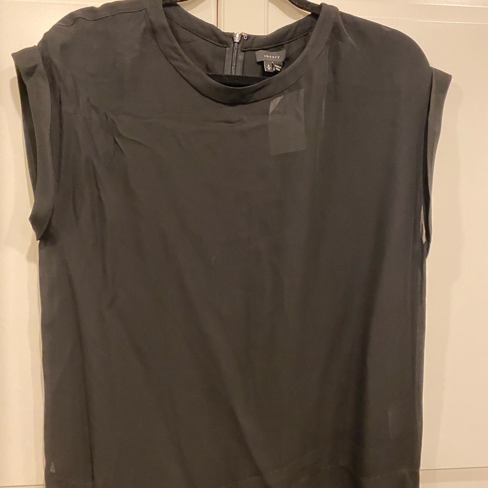 Theory slightly sheer shirt in Small